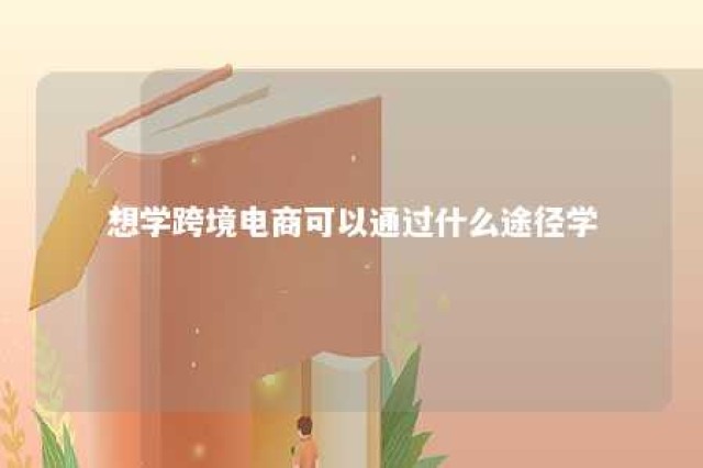 想学跨境电商可以通过什么途径学 初学跨境电商