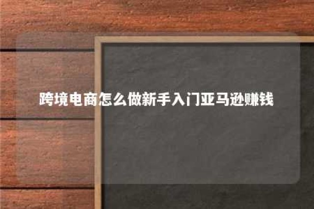 跨境电商怎么做新手入门亚马逊赚钱 亚马逊跨境电商怎么做?如何从零开始学做电商赚钱